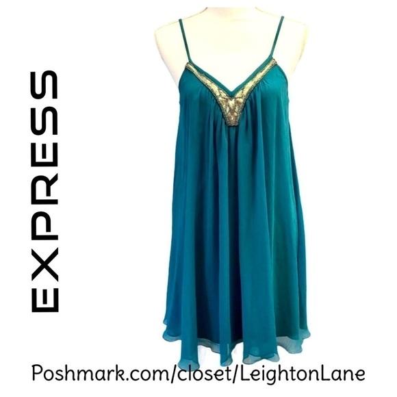 EXPRESS Spaghetti Strap Shift Dress - Picture 1 of 9